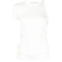 christopher esber t-shirt asymétrique à détail torsadé - blanc