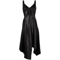 jason wu collection robe mi-longue à design asymétrique - noir