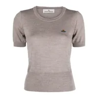 vivienne westwood t-shirt à motif orb brodé - gris