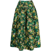 ulla johnson jupe plissée emmy à fleurs - multicolore