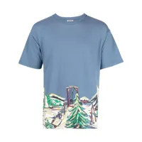 bode t-shirt imprimé ski lift - bleu