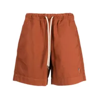 ps paul smith short de sport en coton à logo brodé - orange