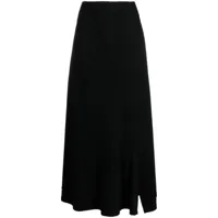 yohji yamamoto jupe longue luminary à empiècements - noir