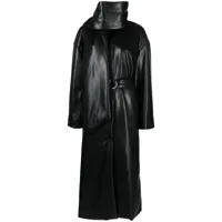 nanushka manteau amelie en polyester recyclé - noir