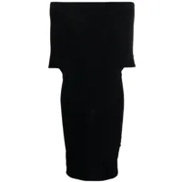 wardrobe.nyc robe courte à design asymétrique à une épaule - noir