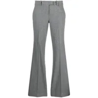 michael kors collection pantalon de tailleur à coupe évasée - gris