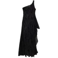 simkhai robe longue agatha à une épaule - noir