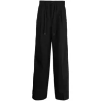 holzweiler pantalon de costume à plis marqués - noir