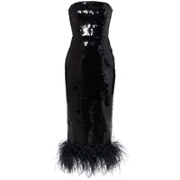 16arlington robe mi-longue minelli à sequins - noir