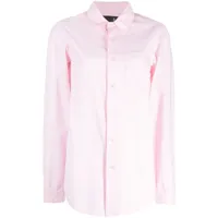 r13 chemise en coton à manches longues - rose
