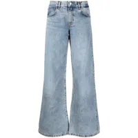 jeanerica jean ample à patch logo - bleu