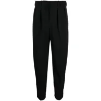 the row pantalon de tailleur corby à plis - noir