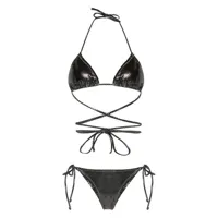 reina olga bikini miami à détails métallisés - noir