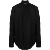 julius chemise en coton mélangé - noir