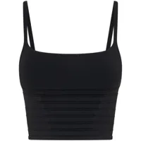 dion lee ribbed cropped tank top - noir