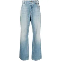 gauchère jean ample à taille basse - bleu