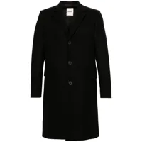 sandro manteau à simple boutonnage - noir