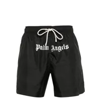 palm angels short de bain à logo imprimé - noir
