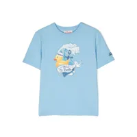 mc2 saint barth kids t-shirt ducky marine à col rond - bleu