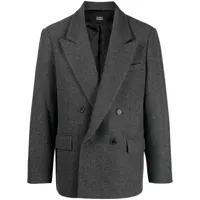 studio tomboy manteau feutré à boutonnière croisée - gris