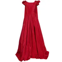 elie saab robe longue à design de cape - rouge