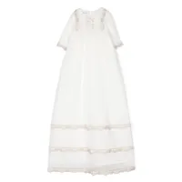 jesurum baby robe brodée valencienne - blanc