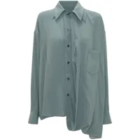victoria beckham chemise à design superposé - bleu