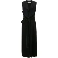victoria beckham robe mi-longue style trench - noir