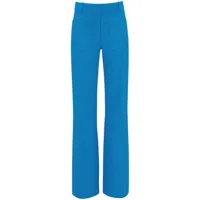 victoria beckham pantalon de costume alina à taille mi-haute - bleu