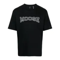 moose knuckles t-shirt en jersey à logo imprimé - noir
