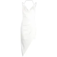 alice + olivia robe mi-longue cora à ornements en cristal - blanc