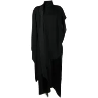taller marmo robe mi-longue à détail de foulard - noir