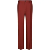 dolce & gabbana pantalon de costume à plis marqués - rouge