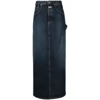closed jupe longue en jean à plaque logo - bleu