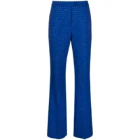 the andamane pantalon de tailleur à ornements - bleu