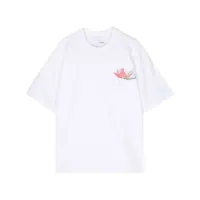 yoshiokubo t-shirt à fleurs - blanc