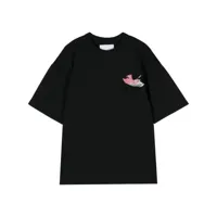 yoshiokubo t-shirt à fleurs - noir