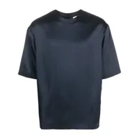 nanushka t-shirt isaac en satin - bleu