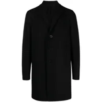 harris wharf london manteau à revers crantés - noir