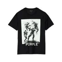 purple brand t-shirt fight - noir