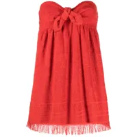 zimmermann robe courte alight en tissu éponge - rouge