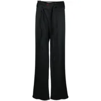 ottolinger pantalon de tailleur à taille double - noir