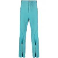 bluemarble pantalon droit à détails zips - bleu