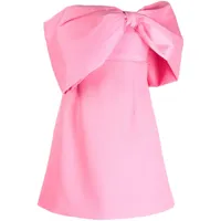 rachel gilbert robe courte kace à détail de nœud - rose