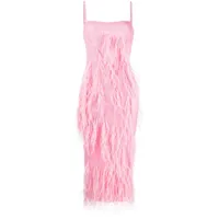 rachel gilbert robe mi-longue alice à sequins - rose