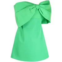 rachel gilbert robe courte kace à une épaule - vert