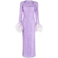 rachel gilbert robe longue mara à design perforé - violet