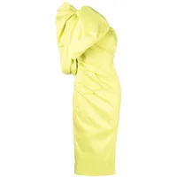 rachel gilbert robe mi-longue alessandra à une épaule - jaune