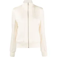 off-white veste zippée à logo brodé - jaune