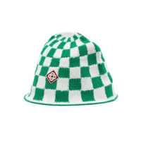 casablanca chapeau scuba square en crochet - vert
